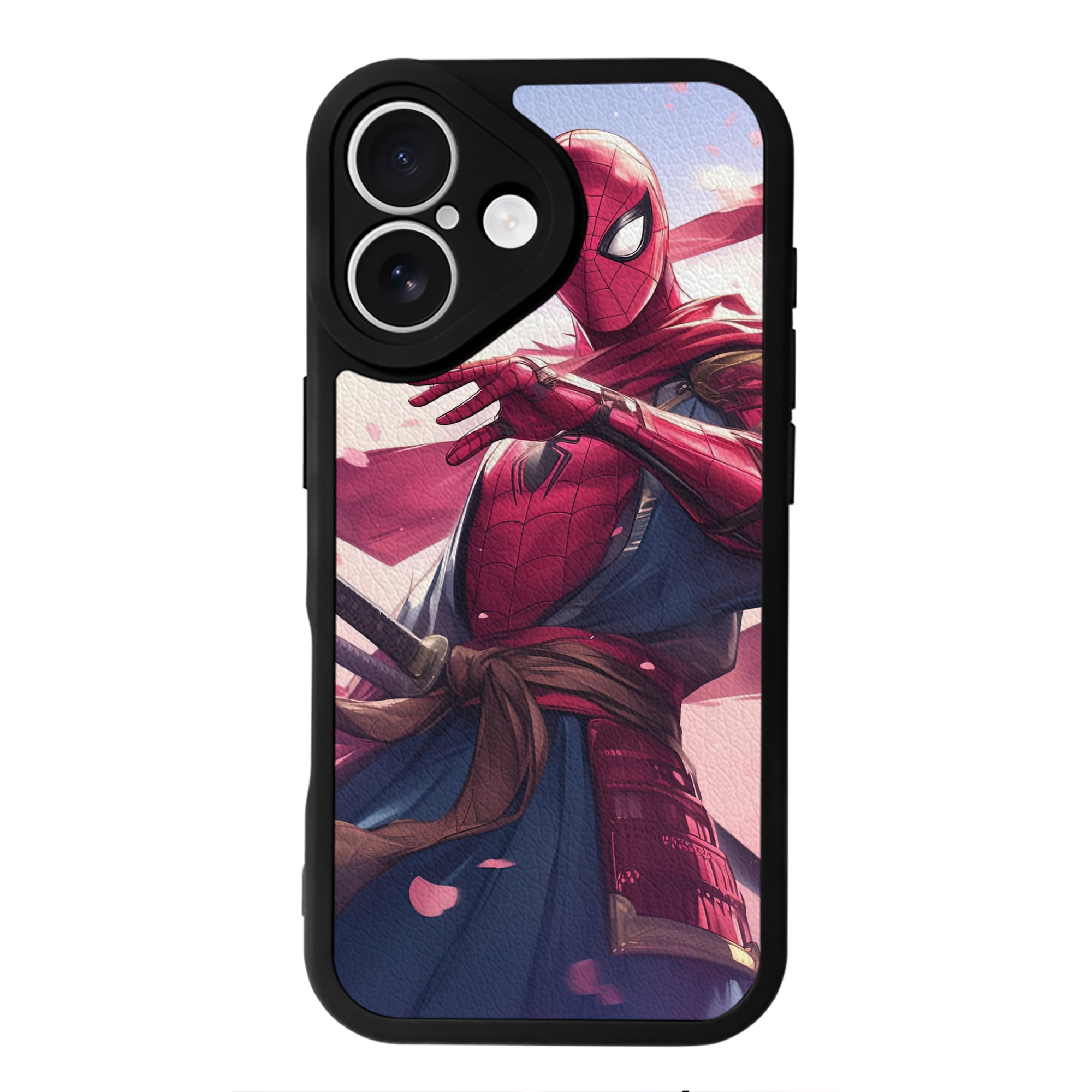 Spider Man スパイダーマン 【iPhone 16シリーズ対応】シリコンスマホケース（レザー調） 材質：シリコン